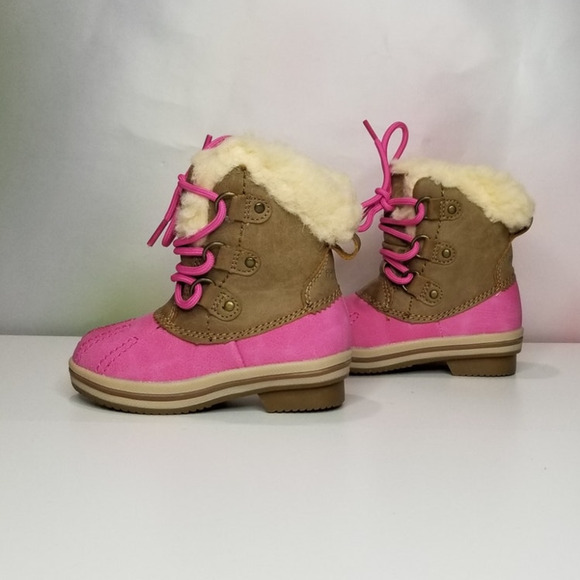 Bearpaw Toddler Everly Faux fur Lined Cold Weather Boots Size 7T  Pink NEW - Picture 3 of 9